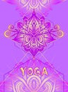 Template flyer or banner or visit Card for yoga classes